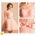 Pink Short Mini Tutu Dress with Lovely Bow New Year Christmas Party Dress Lady Host Dress Short Pink Bridesmaid Dress